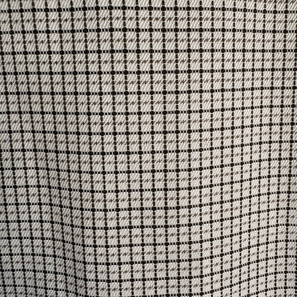 Ermenegildo Zegna Men’s Dress Shirt Size L White Brown Check 100% Cotton Italy - Picture 3 of 8